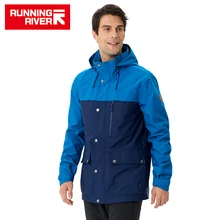 RUNNING RIVER Бренд Мужская Весенняя Осенняя Ветровка с Капюшоном с Мембраной Водонепроницаемая Спортивная Для Активного Отдыха# K8375