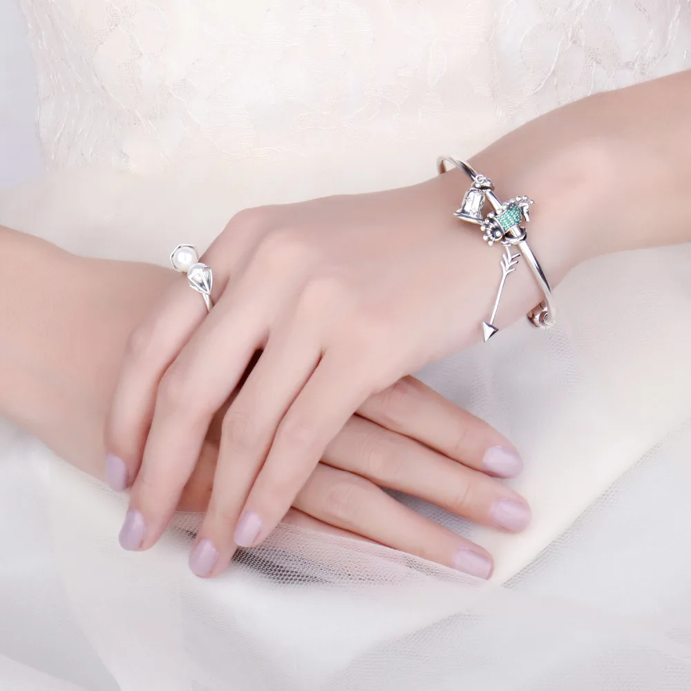 JewelryPalace 925 пробы Серебристая стрела Шарм бисер Fit Браслеты подарки Новая горячая