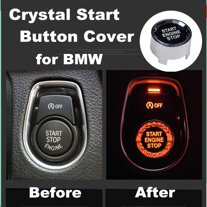 

Auto Crystal Button Cover Start Stop Engine Replacement For BMW F Series F10 F15 F25 F30 F48 E Series E60 E70 E71 E90 E92 E93