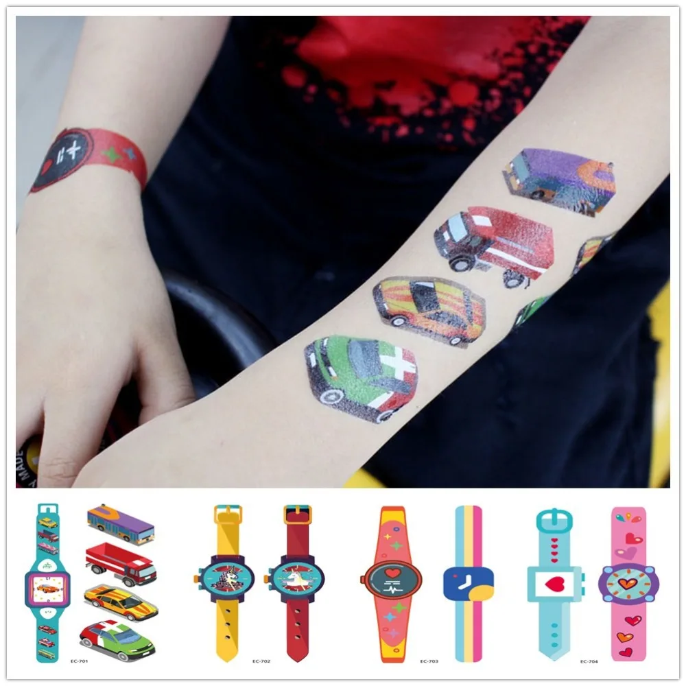 Rocooart الكرتون سيارة ملصقات الوشم للطفل لطيف وهمية ووتش Tatuajes Tatouage Temporaire الجسم الفن الوشم المؤقت للماء Rocooart الكرتون سيارة ملصقات الوشم للطفل لطيف وهمية ووتش Tatuajes Tatouage Temporaire الجسم الفن الوشم المؤقت للماء