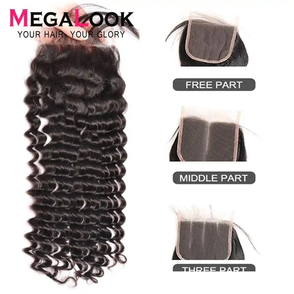 Deep Wave Closure Lace Front Human Hair Closure 6 6 Lace Remy