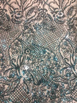 

Nigerian Lace Fabric super Quality Z-han4294 sequins African Lace Fabric Fashionable French Lace Fabric with sequins