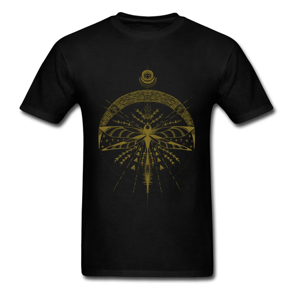 

Lasting Charm Dragonfly Moon Chic Mens Sports T Shirt Geometric Graphic Sports T-shirt Men England