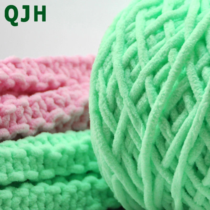

New 170g/pcs Candy-colors Soft Dye Scarf&slippers Cotton Yarn Creative DIY Hand-knitted Warm Thick Wool Line For Weaving Crafts