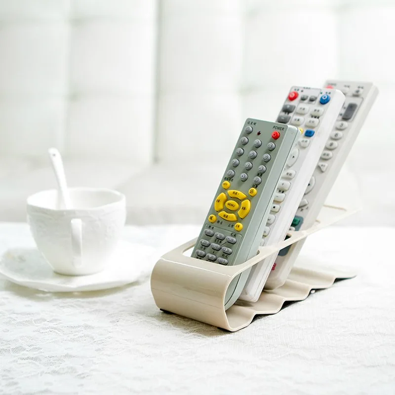 

4 Frame Creative TV/DVD/VCR Step Remote Control Holder Organizer Mobile Phone Storage Holder Iron Black Organizer Case Stand