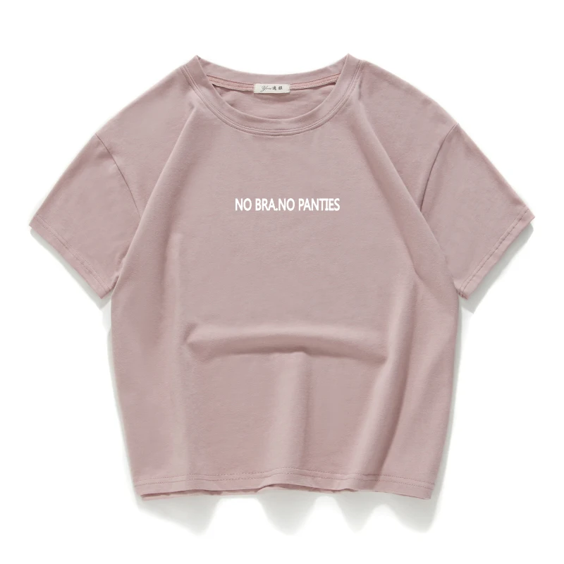 

New Fashion 2018 t-Shirt woman cotton short sleeves CasuaNO BRA.NO PANTIETS summer t shirts tops tees loose crop tops for ladys