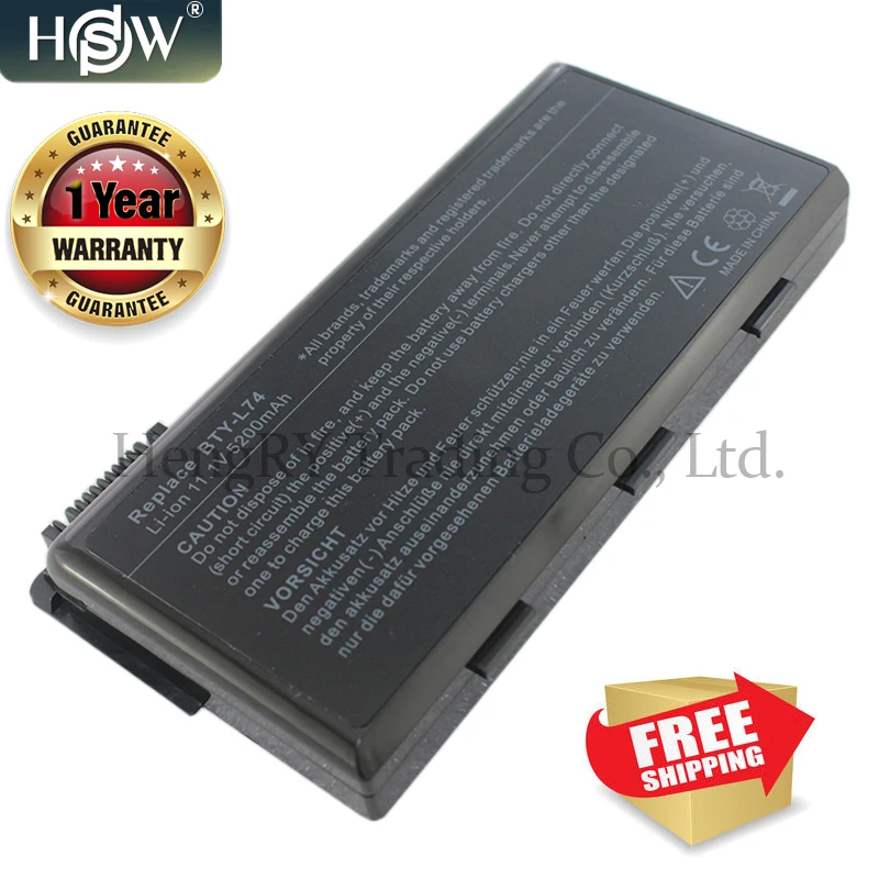 

Laptop Battery For MSI L74 L75 A7005 CX500 CX500DX CX705X CX623 EX460 EX610 CX700 BTY-L74 MSI CX620 A6200 CR600 CR610 CR620 CR70
