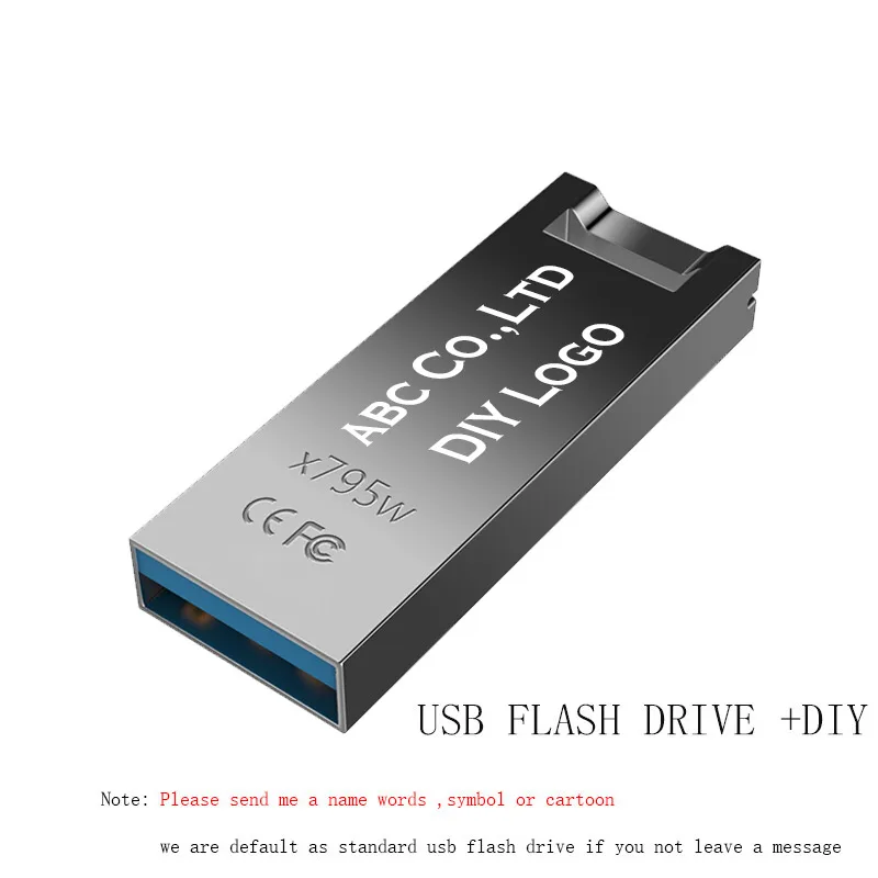 Hp флешка флэш-накопитель 32 Гб usb 3,0 64 Гб 16 Гб 128 Гб флешки на заказ DIY DJ музыка милые мини cle USB флеш-накопитель металл usb флешка челнока флешки - Цвет: x795w Plus DIY logo