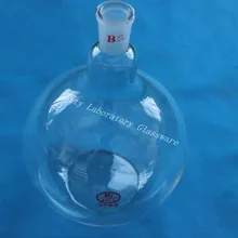 3л фляжка с плоским дном, одно горлышко, 3000 мл, тяжелая стена, 24/40 соединение