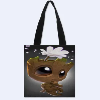 

Custom Baby Groot printing shoulder bag canvas tote bag shopping travel bags book handbag custom logo