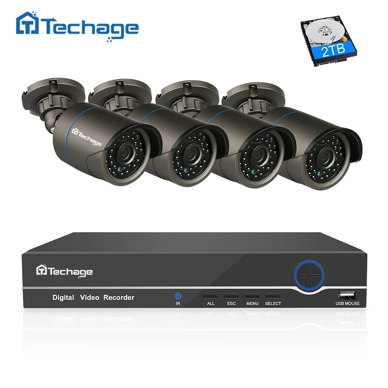 imágenes para Sistema CCTV 8CH POE NVR 1080 P 4 UNIDS Techage 3000TVL 2.0MP IP cámara P2P IR cámara de Interior Al Aire Libre de Vídeo de Vigilancia de Seguridad Kit de 1 TB HDD imágenes para Sistema CCTV 8CH POE NVR 1080 P 4 UNIDS Techage 3000TVL 2.0MP IP cámara P2P IR cámara de Interior Al Aire Libre de Vídeo de Vigilancia de Seguridad Kit de 1 TB HDD