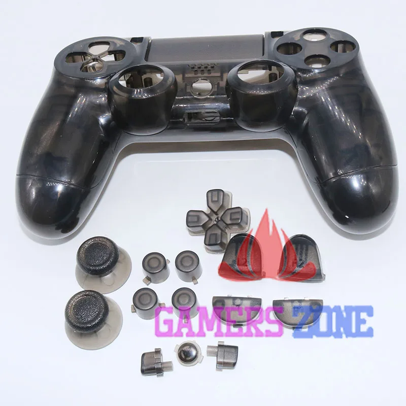 

Clear Black Custom Replacement Shell Mod Kit For PS4 Playstation Controller Housing Shell Case Cover