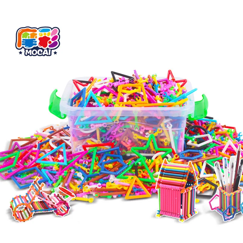Mocai 380Pcs Intelligence Rods Building Blocks Toys for Baby Children Educational DIY Assembling Bricks Kids Classic No Magentic baby-building-blocks