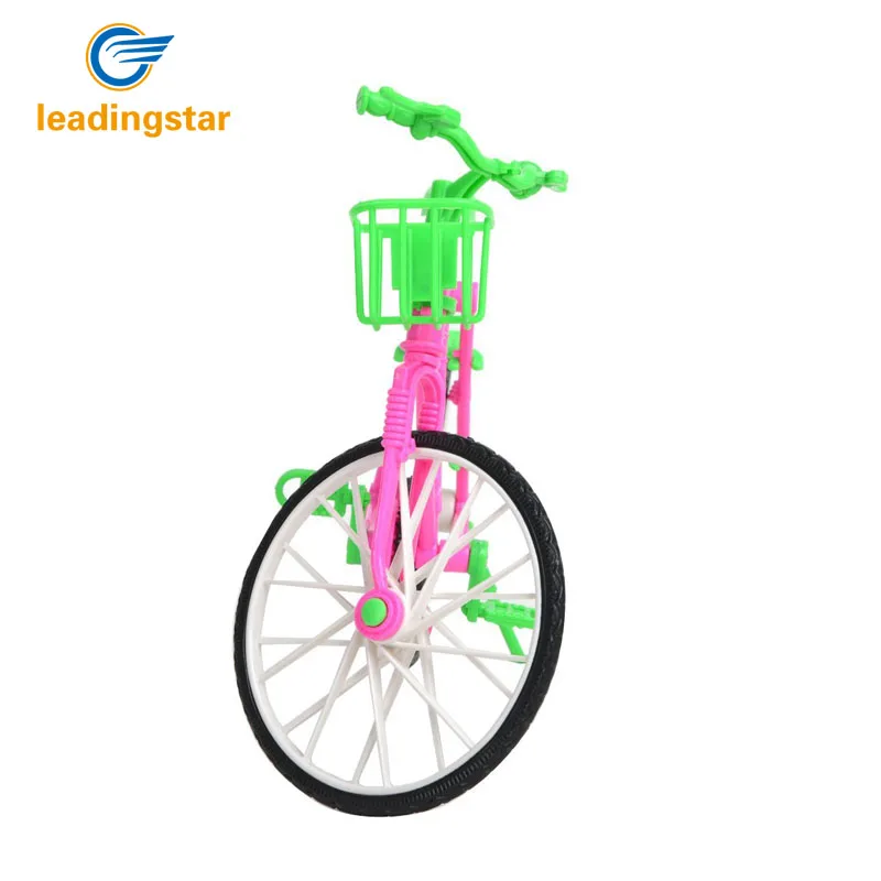 LeadingStar Plastic Green Detachable Bike Toy Bicycle With Basket For Barbie Doll Great Gift Toys For