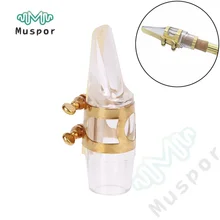 Профессиональный ABS пластмассовый мундштук для альт саксофона прозрачный легкий альт саксофон 90 мм+ зажим Рид