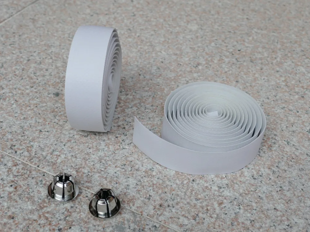 

White Color 3K Carbon Weave Cycling Road Bike Sports Bicycle Cork Handlebar Tape + 2 Bar Plug Carbon Fibre belt Fiber strap