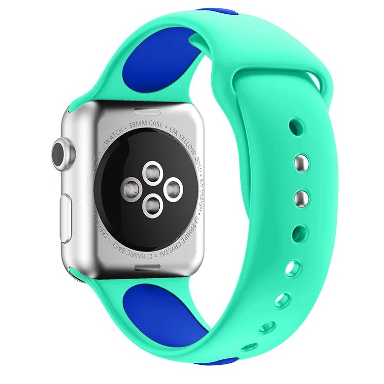 Силиконовый ремешок JANSIN для apple watch series 5 4 3 2, спортивный ремешок для iwatch 38 мм/42 мм/40 мм/44 мм, цветной ремешок для замены