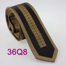 YIBEI Coachella галстуки черный коричневый галстук тощий с Dashed полосатый кайма клетчатые шейные Галстуки микрофибры галстук мужской Gravata Masculina