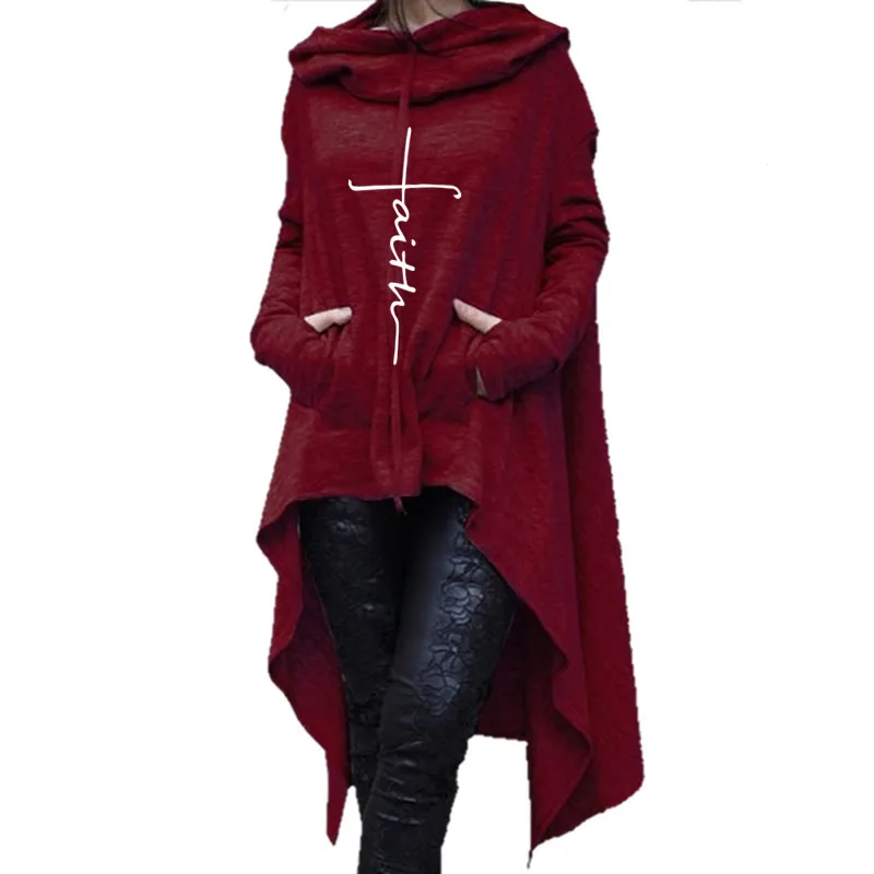 

Hot 2019 Embroidery Printing Coat Long Harajuku Hoodies Women Casual Pullovers Hooded Sweatshirts Loose Top Street Clothing TW01