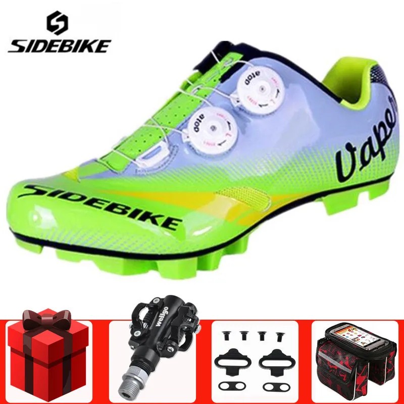 

SIDEBIKE Professional Men MTB Cycling Shoes add pedal set Mountain Bike Pro Racing Team Breathable Bicycle Self-Locking Athletic