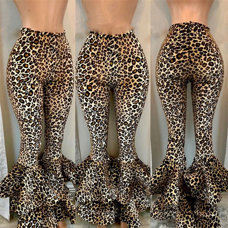 KGFIGU сексуальные велюровые расклешенные брюки с принтом модные брюки-клеш Женские повседневные брюки с принтом прыжка длинные бархатные брюки