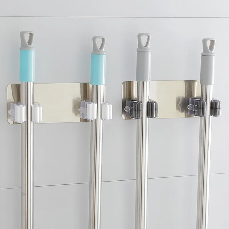 

Kitchen Bathroom Wall Mounted Mops Hanger Holder Organizer Brush Broom Hook Rack Storage Dropshipping Tools Accessory