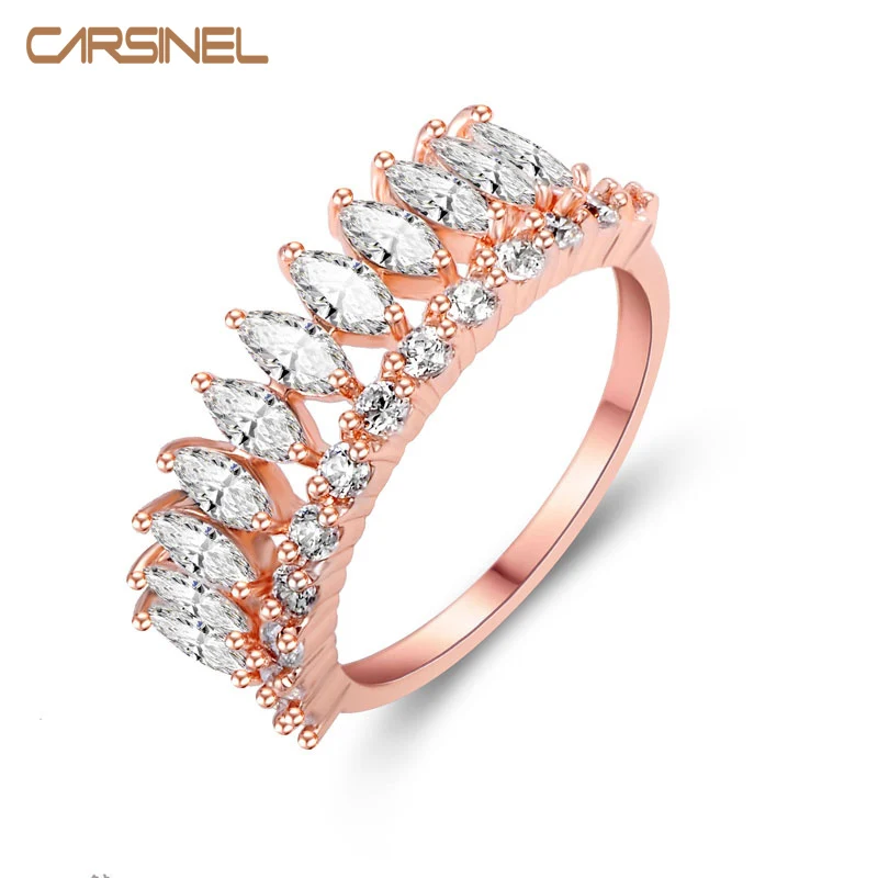 classic style high quality rose gold color zircon ring hypoallergenic copper prong setting zircon stone for women wedding - Hypoallergenic Wedding Rings classic style high quality rose gold color zircon ring hypoallergenic copper prong setting zircon stone for women wedding - Hypoallergenic Wedding Rings