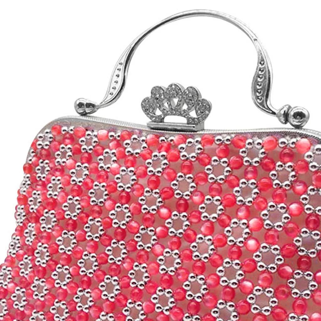 DIY Art& Crafts Flower Beaded Bag Kit Bead Handbag Making Supplies with Tools and Tutorial With Metal Purse Bag Frame