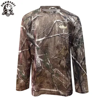 

SINAIRSOFT Spring Tactical Camouflage Long Sleeve T Shirts Men Military Quick Dry O Neck Combat T Shirt Multicam Camo Army Shirt