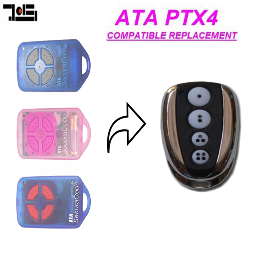 

The remote For ATA PTX4 garage door replacement remote rolling code 433.92mh