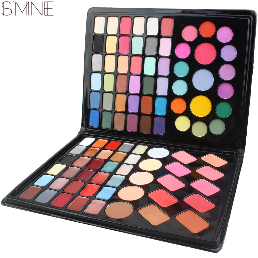

ISMINE 98 Color Makeup Eyeshadow Pallete Lip Gloss Blush Foundation Make up Cosmetics Tool Professional Fced Makeup Palette