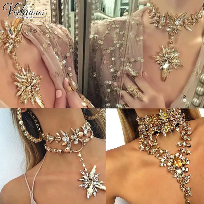 Prix pour Vedawas tendance chunky maxi colar choker déclaration collier femmes élégant bijoux de mariage triangle cristal colliers et pendentifs 1274 Prix pour Vedawas tendance chunky maxi colar choker déclaration collier femmes élégant bijoux de mariage triangle cristal colliers et pendentifs 1274