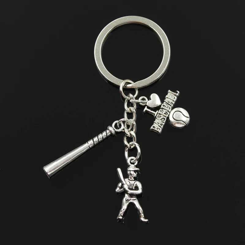 ILoveBaseballBatBaseballHatGlovePendantsDiyHandmadeMen