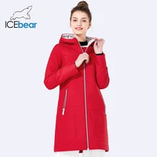 ICEbear 2018 Spring Autumn Long Cotton Women s Coats With Hood Fashion Ladies Padded Jacket Parkas