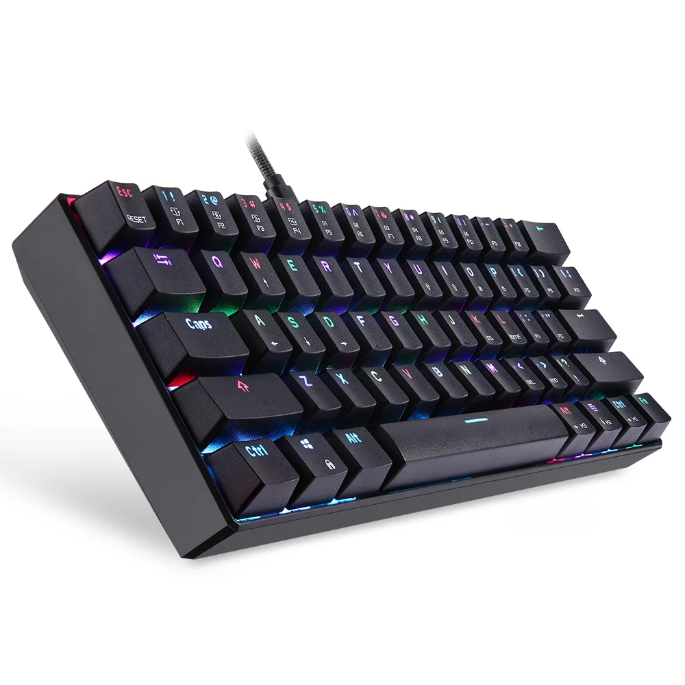 

MOTOSPEED CK61 RGB Mechanical Gaming Keyboard OUTMU Blue Switches Keyboard 61 Keys Anti-ghosting with Backlight