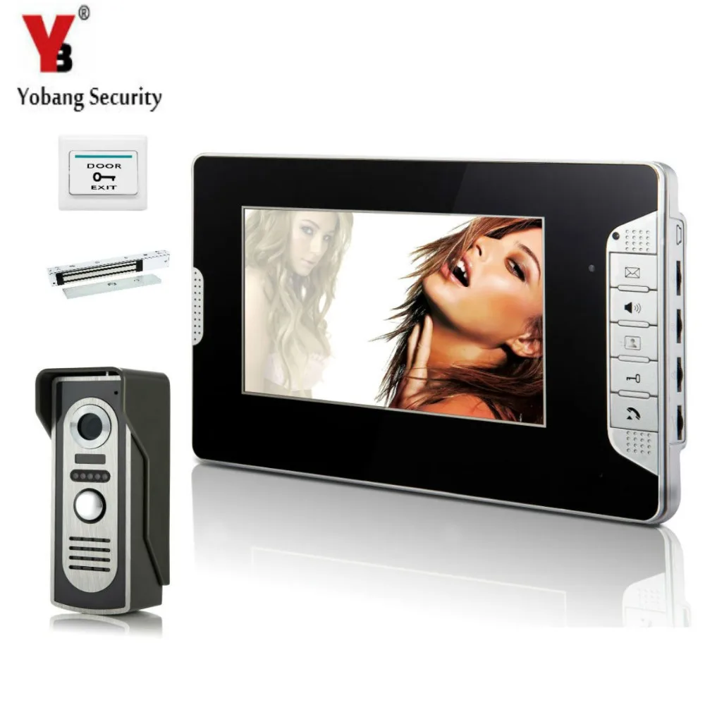 

YobangSecurity Home Security 7" Inch Video Door Phone Doorbell Intercom system Night Vision Eye Camera Doorphone With Door Lock