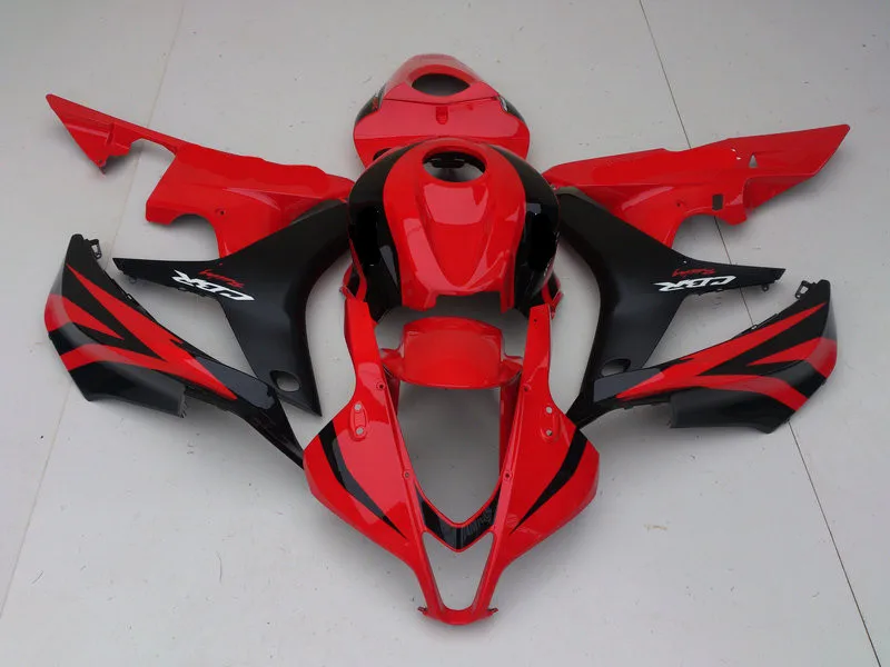 

Custom Motorcycle Fairing kit for HONDA CBR600RR F5 07 08 CBR 600RR CBR 600 RR 2007 2008 ABS Black hot red Fairings set HC05