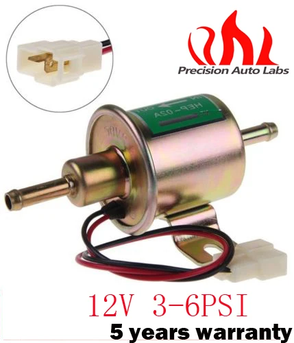 

12V Universal Gas Diesel Inline Low Pressure Car Electric Fuel Pump Oil for Diesel&Petrol Engines PRECISION AUTO LABS Fuel Pump