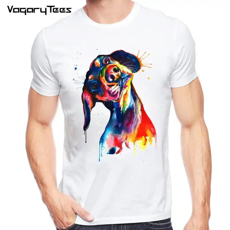 camisetas pintadas a mano para hombre