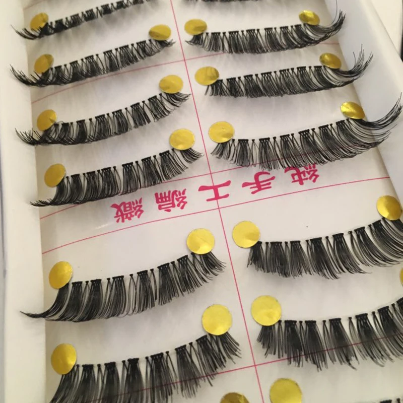

10 Pairs Fashion Soft Makeup Handmade Cilios Posticos Natural maquiagem False Eyelashes Eye Lashes ciglia finte moda #50923