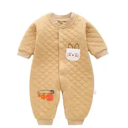 BibiCola/2018 весна-осень маленьких Для мальчиков и девочек одежда из хлопка для новорожденных с длинными рукавами Одежда для младенцев