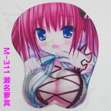 Suave del Silicio de Cosplay Lindo Creativo 3D Gran Chica Pechos Sexy Gaming Mouse Pad Anime Cartoon Big Breast cojín del brazo resto estera