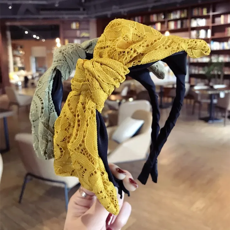 

Korea High Quality Colorful Print Retro Hair Accessories Hair Band Hair Bows Flower Crown Headbands For Girls