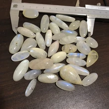 Натуральный лунный камень неправильного размера кулон бусины свободно Прикрепленный драгоценный камень Кабошон для изготовления ювелирных изделий смешанные 5 шт./лот 20-30 мм в размере