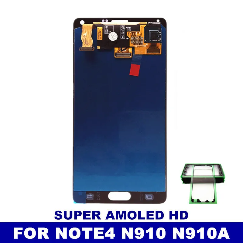 

100% Super AMOLED Phone LCD For Samsung Galaxy Note4 Note 4 N910C N910A N910F N910H N910V N910P Digitizer Touch Screen Assembly
