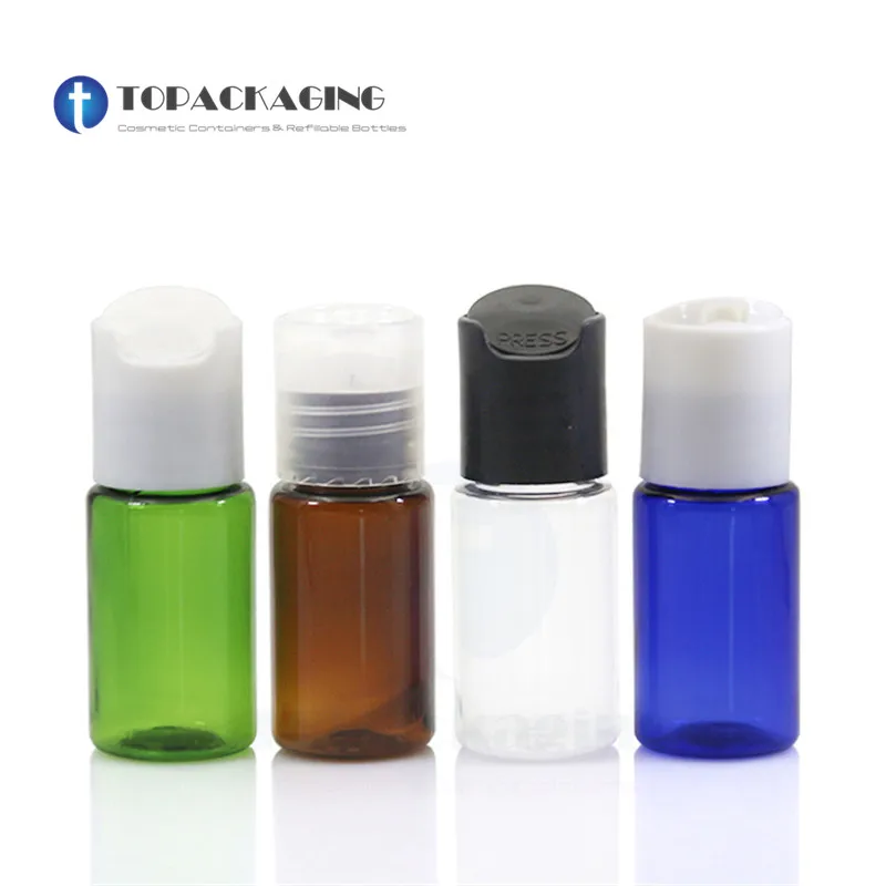

100PCS*10ml Press Screw Cap Bottle Empty Plastic Cosmetic Container Small Sample Lotion Refillable Essential Oil Makeup Packing