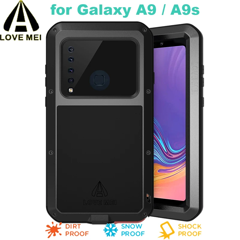 A9 S LOVE MEI POWERFUL Case for Samsung Galaxy A9 A9S Luxury Aluminum Metal Armor Case Life WaterProof Shockproof Cover+Glass A9 S LOVE MEI POWERFUL Case for Samsung Galaxy A9 A9S Luxury Aluminum Metal Armor Case Life WaterProof Shockproof Cover+Glass
