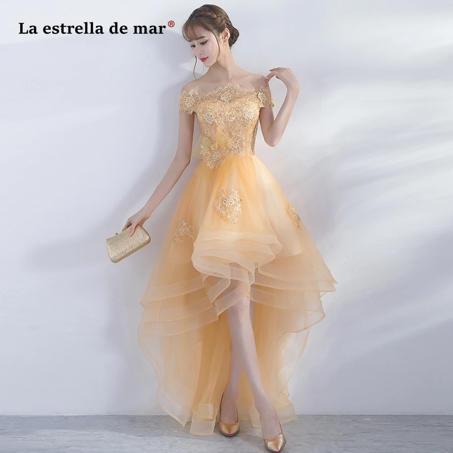 Vestido madrinha2019 новые платья подружки невесты с коротким рукавом и аппликацией из тюля