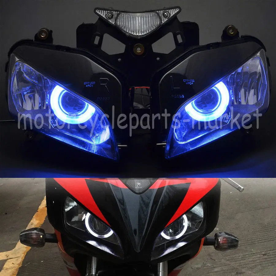 

Projector Assembly Headlamps Head Lights Lamps Headlight Blue Angel Eye HID fit For Honda CBR1000RR CBR1000 RR 2004-2007 06 05