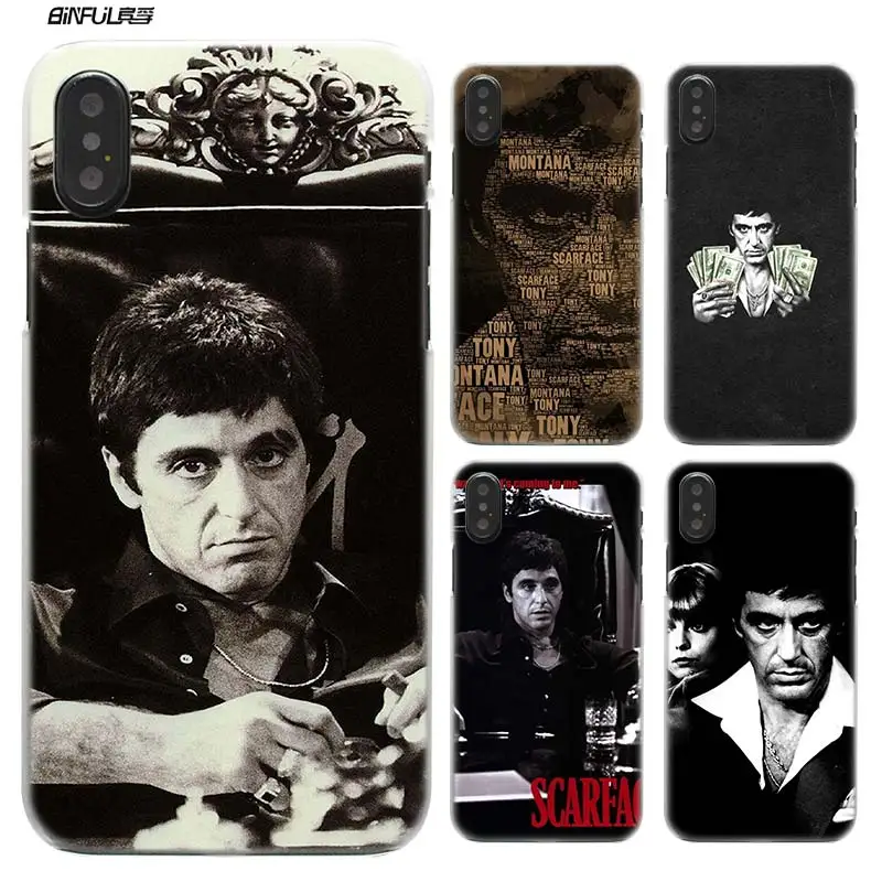 

Movie Case for iPhone XS Max XR X 10 7 7S 8 6 6S Plus 5S SE 5 4S 4 5C Clear Hard Cover PC Capa Phone Shell Scarface Tony Montana